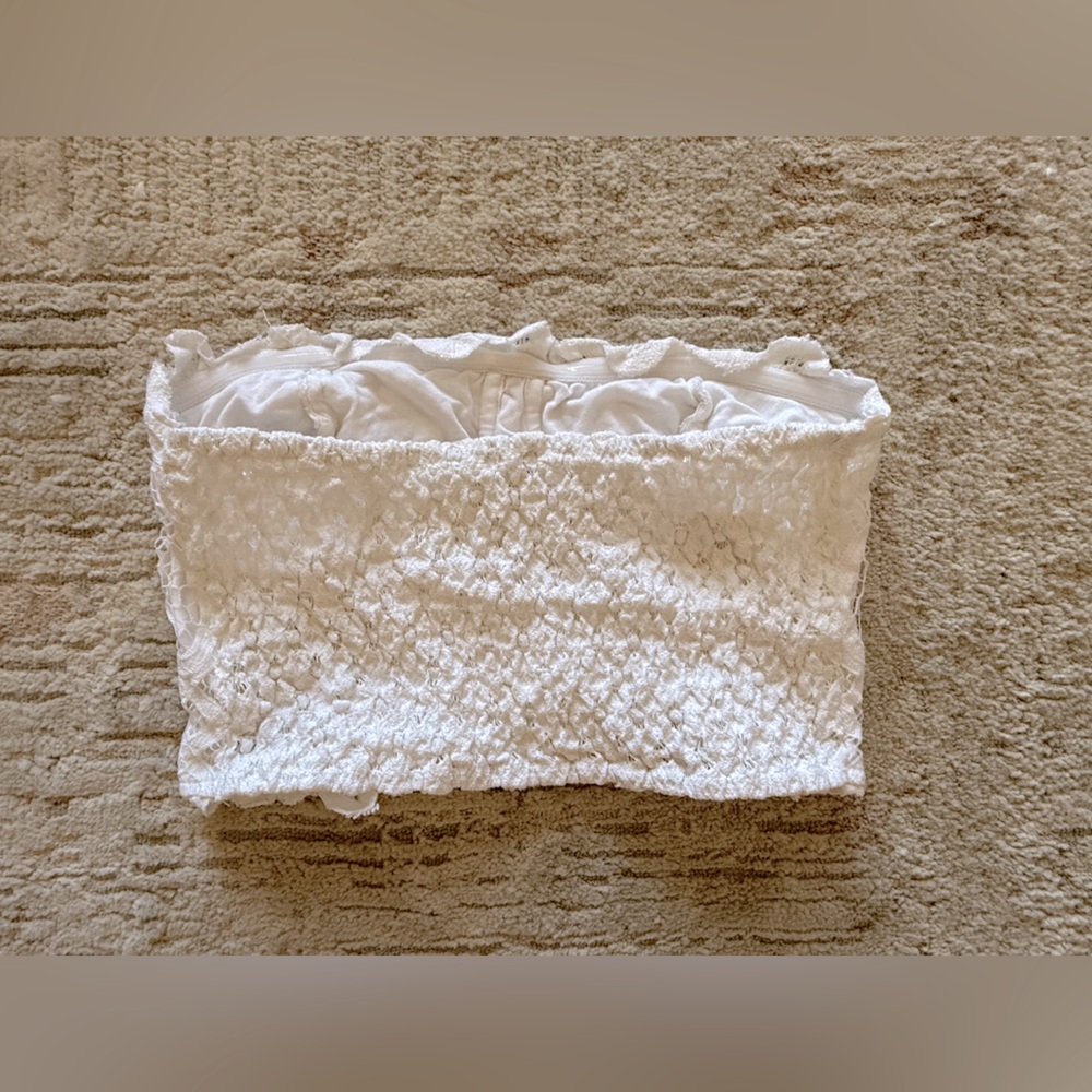 Free People White Lace Crop Top - Picture 4 of 4